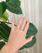 Bague 58 Art déco - Bague solitaire vintage en or blanc 18 ct et diamants 58 Facettes ring