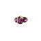 Bague 54 Bague bandeau trilogie d’améthystes en or jaune 18K 58 Facettes LMB-339