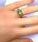 Bague 51 Bague en or blanc 18 carats au péridot 1,79 ct 58 Facettes AB700