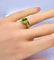 Bague 51 Bague en or blanc 18 carats au péridot 1,79 ct 58 Facettes AB700