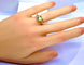 Bague 51 Bague en or blanc 18 carats au péridot 1,79 ct 58 Facettes AB700