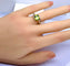 Bague 51 Bague en or blanc 18 carats au péridot 1,79 ct 58 Facettes AB700