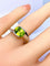 Bague 51 Bague en or blanc 18 carats au péridot 1,79 ct 58 Facettes AB700