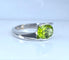 Bague 51 Bague en or blanc 18 carats au péridot 1,79 ct 58 Facettes AB700