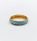 Bague 55.5 Bague jonc vintage en or 18k et émail bleu ciel 58 Facettes A06937