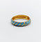Bague 55.5 Bague jonc vintage en or 18k et émail bleu ciel 58 Facettes A06937