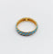 Bague 55.5 Bague jonc vintage en or jaune 18k à émail bleu ciel 58 Facettes A06937