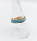 Bague 55.5 Bague jonc vintage en or 18k et émail bleu ciel 58 Facettes A06937
