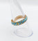 Bague 55.5 Bague jonc vintage en or jaune 18k à émail bleu ciel 58 Facettes A06937