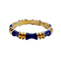 Bague 55 Bague jonc vintage style bambou en or 14k et émail bleu 58 Facettes A06939