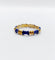 Bague 55 Bague jonc vintage style bambou en or 14k et émail bleu 58 Facettes A06939