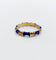 Bague 55 Bague jonc vintage style bambou en or 14k et émail bleu 58 Facettes A06939