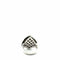 Bague 52 Bague dôme en or gris 18 kt sertie de diamants blancs et bruns 58 Facettes Bague
