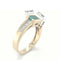 Bague 54 Bague en or jaune 750 avec émeraude ovale et diamants 58 Facettes 7141