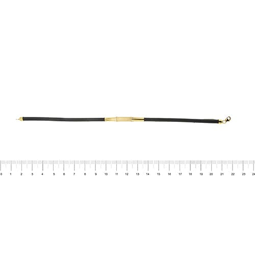 Bracelet Bracelet en caoutchouc et or jaune 18 ct 58 Facettes 38054