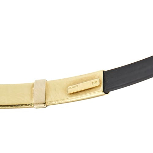 Bracelet Bracelet en caoutchouc et or jaune 18 ct 58 Facettes 38054