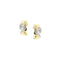 Boucles d'oreilles Damiani - Boucles d’oreilles puces en or jaune et or blanc avec diamants 58 Facettes 39164