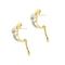 Boucles d'oreilles Damiani - Boucles d’oreilles puces en or jaune et or blanc avec diamants 58 Facettes 39164