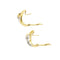 Boucles d'oreilles Damiani - Boucles d’oreilles puces en or jaune et or blanc avec diamants 58 Facettes 39164