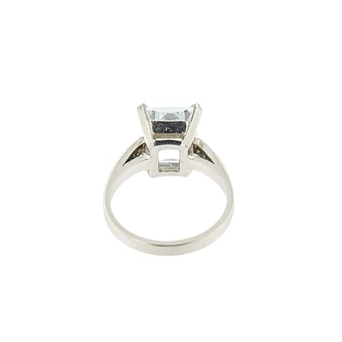 Bague Bague - Aigue-marine et diamants en or blanc 18 ct 58 Facettes 39084