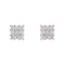 Boucles d'oreilles Boucles d’oreilles - Puces carrées en or blanc 18 ct et diamants 58 Facettes 39097