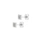 Boucles d'oreilles Boucles d’oreilles - Puces carrées en or blanc 18 ct et diamants 58 Facettes 39097