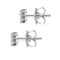 Boucles d'oreilles Boucles d’oreilles - Puces carrées en or blanc 18 ct et diamants 58 Facettes 39097