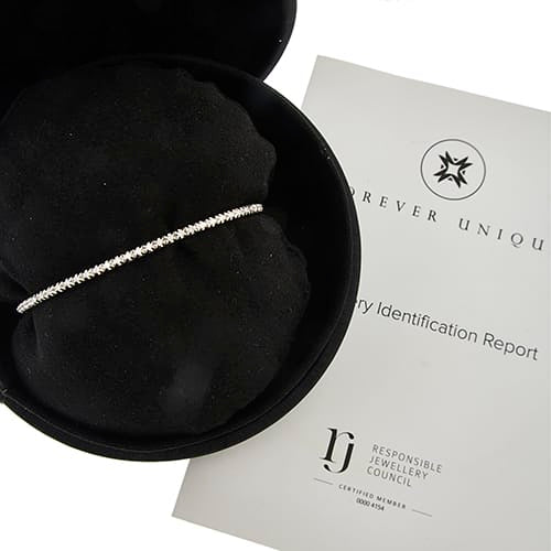Bracelet Forever Unique - Bracelet tennis en or blanc 18 ct et diamants 0,95 ct 58 Facettes 41194