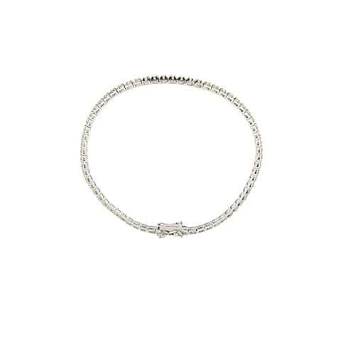 Bracelet Forever Unique - Bracelet tennis en or blanc 18 ct et diamants 0,95 ct 58 Facettes 41194