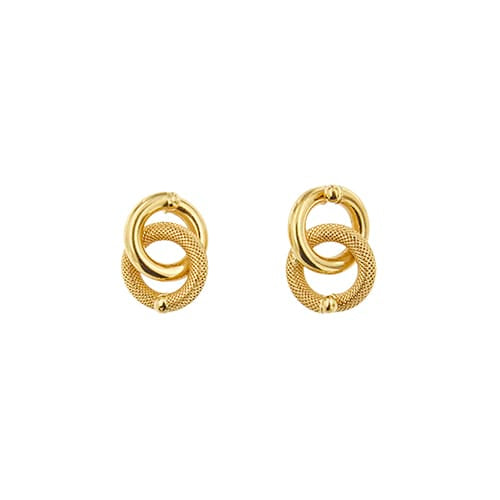 Boucles d'oreilles Unoaerre - Boucles d’oreilles clous en or jaune 18 ct 58 Facettes 39272