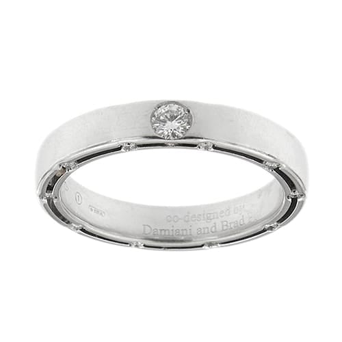 Bague Damiani D-Side - Bague alliance en or blanc 18 ct et diamants 58 Facettes 41584