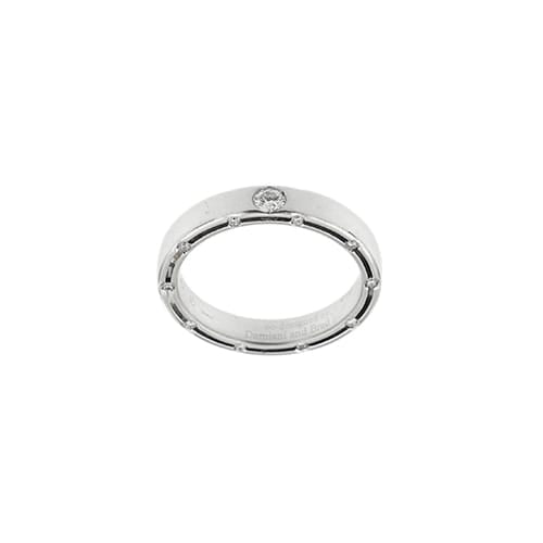 Bague Damiani D-Side - Bague alliance en or blanc 18 ct et diamants 58 Facettes 41584