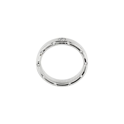Bague Damiani D-Side - Bague alliance en or blanc 18 ct et diamants 58 Facettes 41584