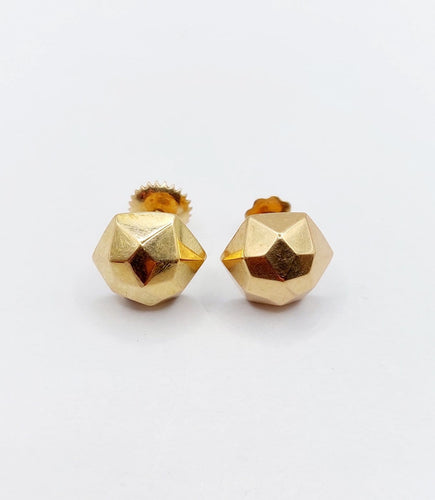 Boucles d'oreilles Puces d’oreilles - Demi-sphères facettées en or rose 18k (circa 1920) 58 Facettes A06956