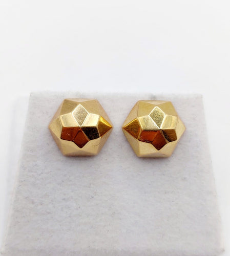 Boucles d'oreilles Puces d’oreilles - Demi-sphères facettées en or rose 18k (circa 1920) 58 Facettes A06956