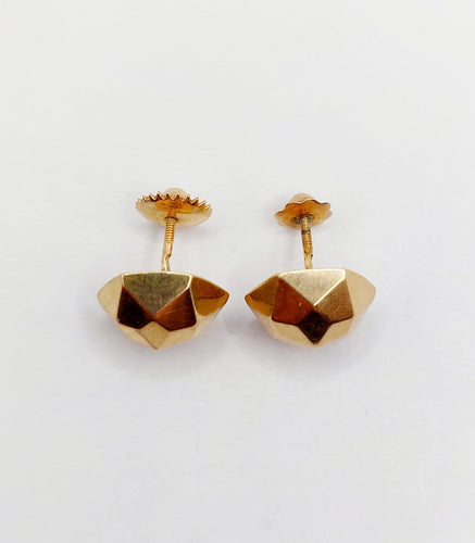 Boucles d'oreilles Puces d’oreilles - Demi-sphères facettées en or rose 18k (circa 1920) 58 Facettes A06956