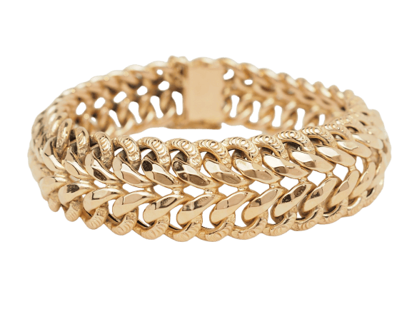 Bracelet Bracelet maille américaine en or rose 18 ct 58 Facettes 32477