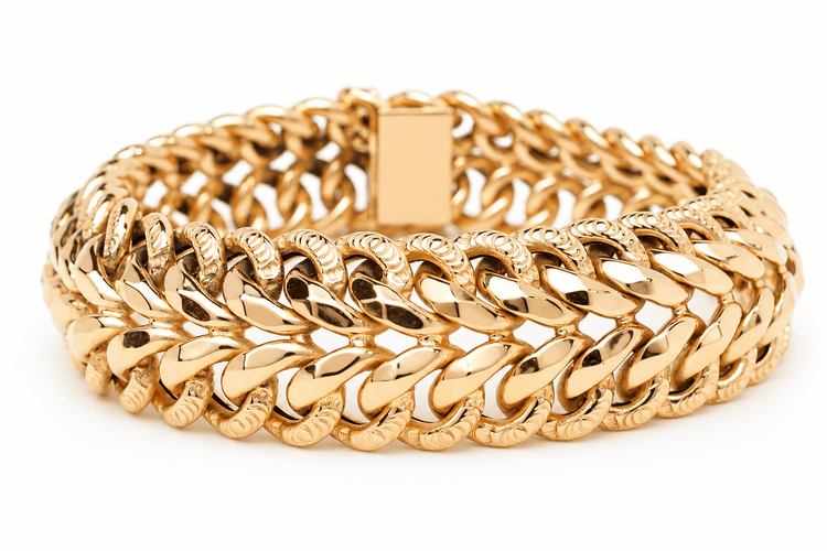 Bracelet Bracelet maille américaine en or rose 58 Facettes 32477