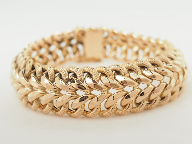 Bracelet Bracelet maille américaine en or rose 58 Facettes 32477
