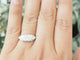Bague 58.5 Bague alliance vintage en or blanc 18 carats et diamants 1 ct 58 Facettes 33678