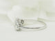 Bague 58.5 Bague alliance vintage en or blanc 18 carats et diamants 1 ct 58 Facettes 33678