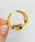 Pendentif Pendentif croissant de lune victorien en or 18k, saphirs et diamants 58 Facettes A06853