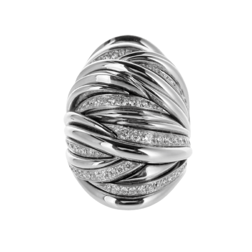 Bague 52 Fawaz Gruosi - Bague cocktail en or blanc 18k et diamants 58 Facettes 2.19490