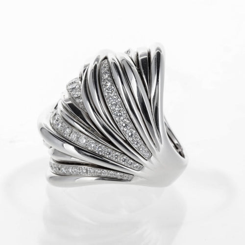 Bague 52 Fawaz Gruosi - Bague cocktail en or blanc 18k et diamants 58 Facettes 2.19490