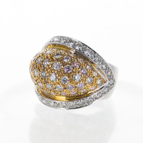 Bague 56 Chanel Vintage - Bague en or jaune et or blanc avec diamants 58 Facettes 2.19421