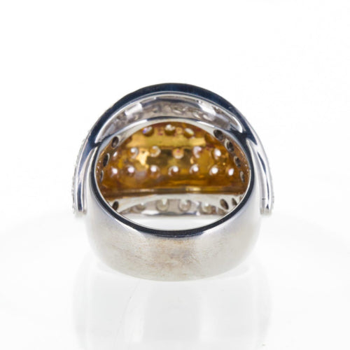 Bague 56 Chanel Vintage - Bague en or jaune et or blanc avec diamants 58 Facettes 2.19421