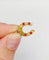 Pendentif Pendentif fer à cheval antique en or 18k, perles et verres rouges 58 Facettes A06857