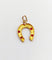 Pendentif Pendentif fer à cheval antique en or 18k, perles et verres rouges 58 Facettes A06857