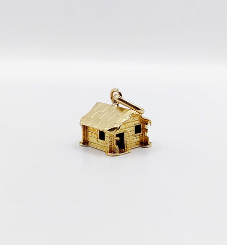 Pendentif Pendentif chalet vintage en or jaune 18 carats 58 Facettes A06871