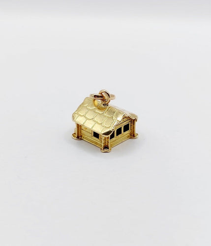 Pendentif Pendentif chalet vintage en or jaune 18 carats 58 Facettes A06871